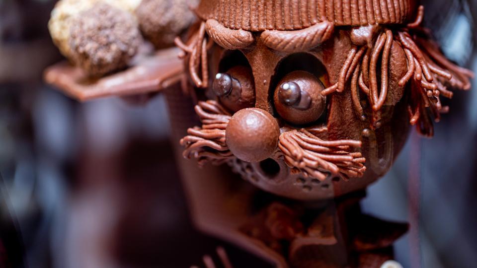 Schokofigur in der ChocoWorld von Aeschbach Chocolatier