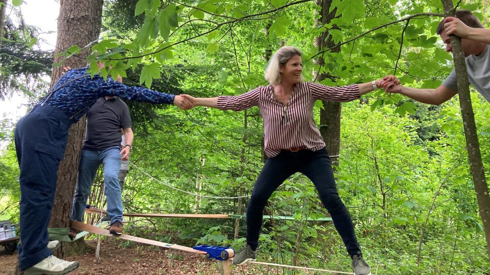 Team Challenge im Wald, Aufgabe Balance