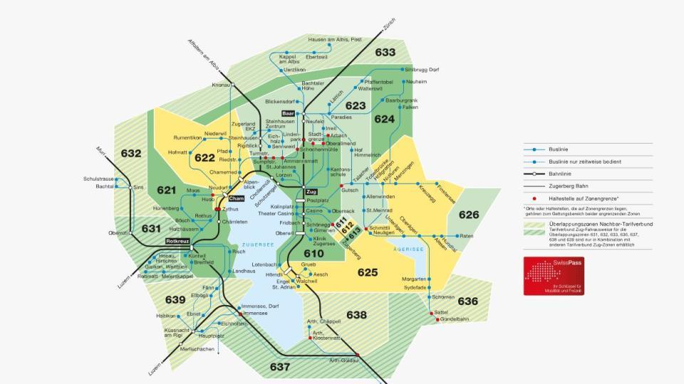 Zonenplan öffentlicher Verkehr Zug